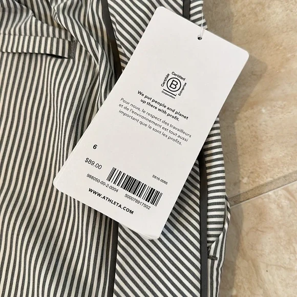 Athleta Brooklyn Textured Ankle Pant Size 6 - Picture 6 of 6